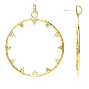 RIVKA FREEDMAN 18K Plated Cluster Hoops